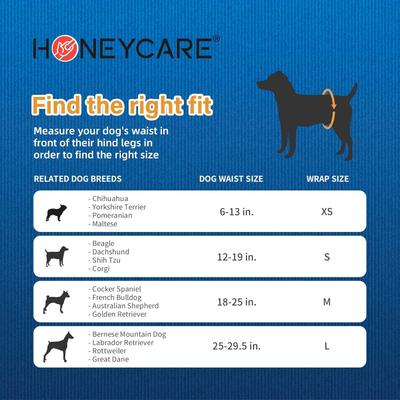 Show full view: HoneyCare Disposable Male Dog Wraps, Medium: 18 to 25-in waist, 40 count slide 4 of 6
