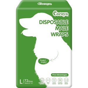 HONEYCARE All-Absorb Disposable Male Dog Wraps, Small: 12 to 19-in