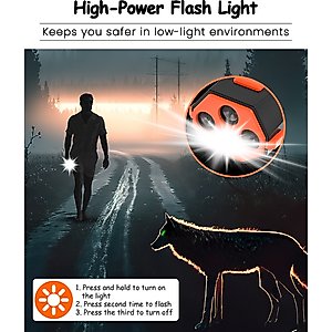 VIVIPAL 2-in1 Ultrasonic Indoor/Outdoor Dog Bark Deterrent Device