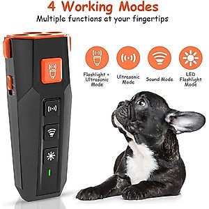 VIVIPAL 2-in1 Ultrasonic Indoor/Outdoor Dog Bark Deterrent Device