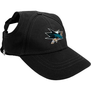 Littlearth NHL Dog & Cat Pet Baseball Hat, Small, San Jose Sharks
