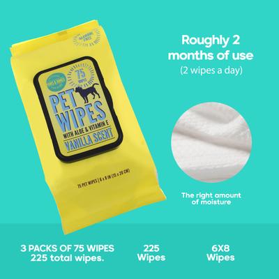 Show full view: PAWS & BONES Extra-Gentle Lavender Vanilla Dog & Cat Wipes, 110 count slide 5 of 10