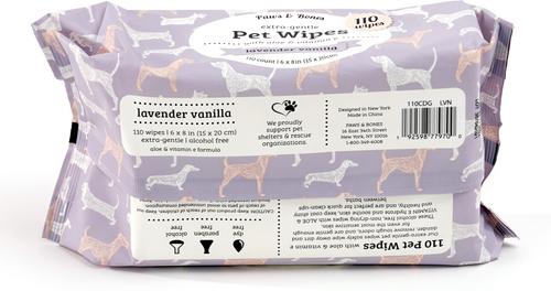 Show full view: PAWS & BONES Extra-Gentle Lavender Vanilla Dog & Cat Wipes, 110 count slide 4 of 10