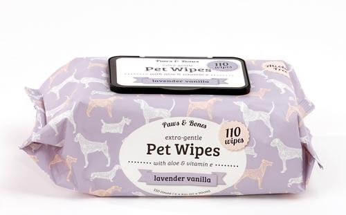 Show full view: PAWS & BONES Extra-Gentle Lavender Vanilla Dog & Cat Wipes, 110 count slide 3 of 10