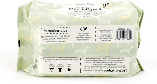 Show full view: PAWS & BONES Extra-Gentle Cucumber Aloe Dog & Cat Wipes, 110 count slide 2 of 8