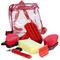 Show in main carousel: Horze Soft Grip Horse Grooming Backpack Set, Red slide 1 of 1