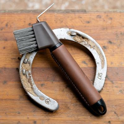 Show full view: Horze Maddox Leather Handle Horse Hoof Pick, Dark Brown slide 3 of 4