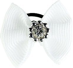 Horze Sparkling Mane Horse Bows, White