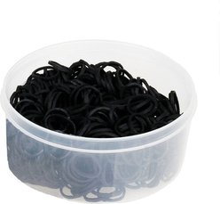 Horze Horse Braiding Bands, Black, 500 count