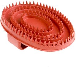Horze Rubber Curry Horse Comb, Small, Red