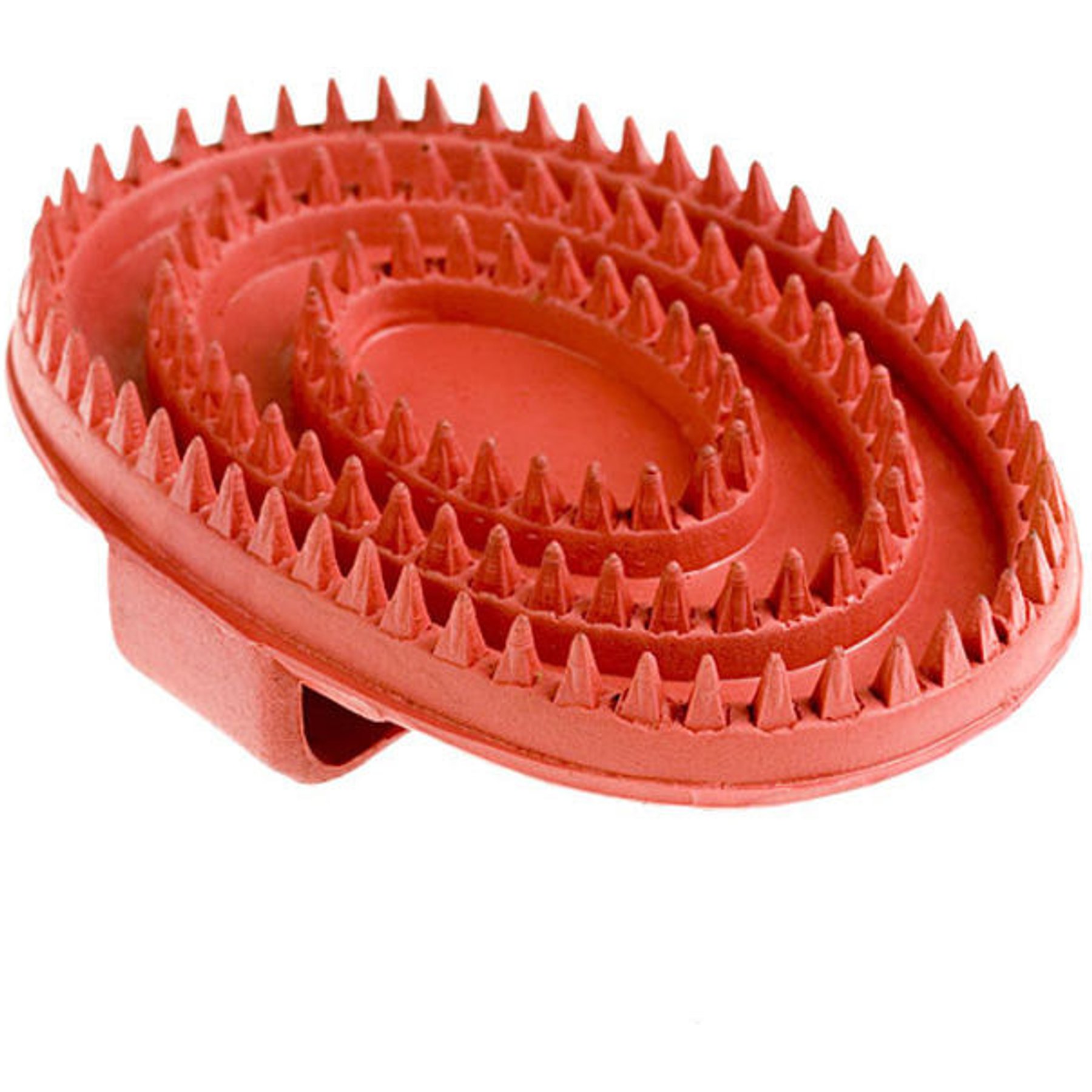 Horze Rubber Curry Horse Comb, Small, Red