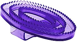 Horze Flexible Rubber Curry Horse Comb, Large, Purple