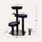 Show in main carousel: Happy & Polly Gothic Style 41.3-in Removable Cushion Plush Cat Tree, Purple, Large slide 7 of 10