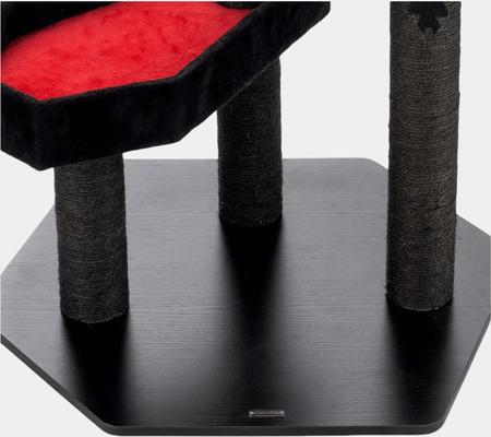 Show full view: Happy & Polly Gothic Style 41.3-in Removable Cushion Plush Cat Tree, Purple, Large slide 5 of 10