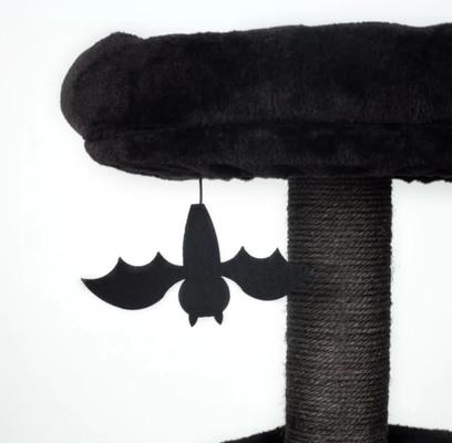 Show full view: Happy & Polly Gothic Style 41.3-in Removable Cushion Plush Cat Tree, Purple, Large slide 4 of 10