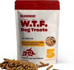 OH NORMAN WTF Beef High Protein Jerky Dog Treats, 6-oz box