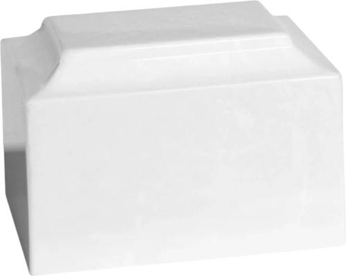 Show full view: Titan Casket White Paw Cultured Marble Pet Urn, White, Regular slide 3 of 4