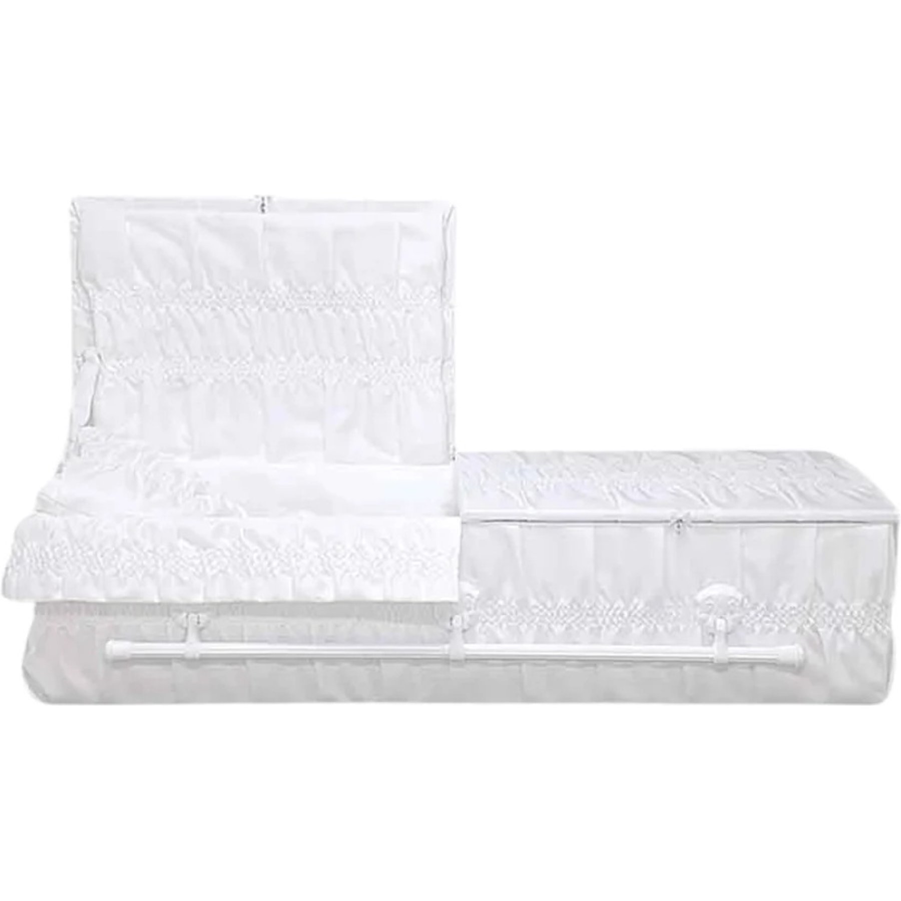 Titan Casket Standard Cloth Covered Wood Pet Casket, White, 3-ft 6-in