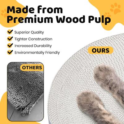 Show full view: Happy & Polly Round Cat Scratching Pad, White slide 6 of 10