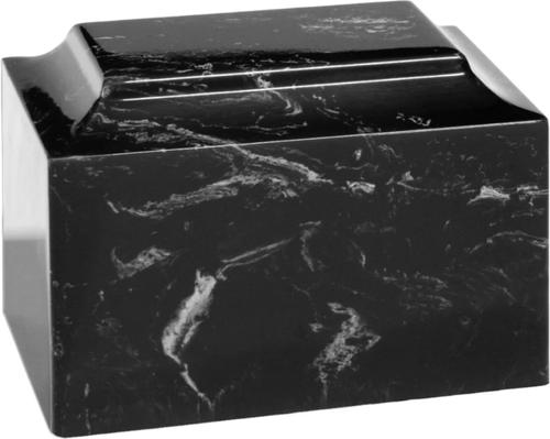 Show full view: Titan Casket Black Paw Cultured Marble Pet Urn, Black, Regular slide 3 of 4