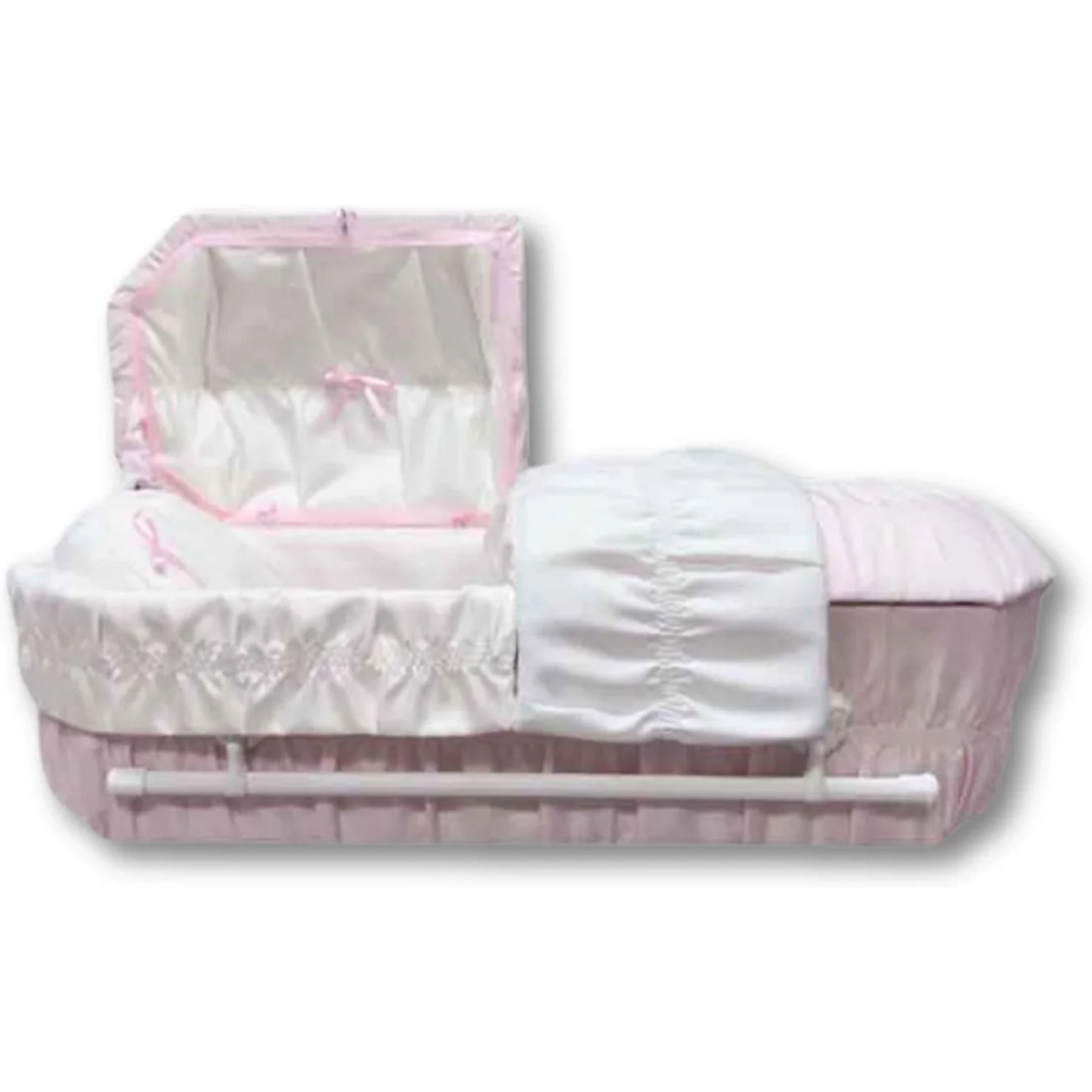 Titan Casket Octagon Cloth Covered Casket, Pink, 2-ft 6-in