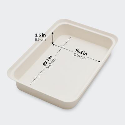 Show full view: Mr. Catman Sifting Litter Box with Sifter Pan & Waste Storage Tray, Dark Grey, X-Large slide 6 of 10