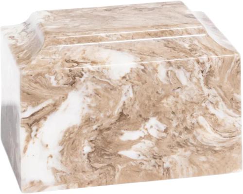 Show full view: Titan Casket Sand Paw Cultured Marble Pet Urn, Sand, Regular slide 2 of 4