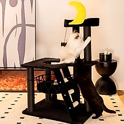 Happy & Polly Nightfall 40-in Plush Cat Tree, Black slide 2 of 9