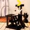 Show in main carousel: Happy & Polly Nightfall 40-in Plush Cat Tree, Black slide 4 of 11