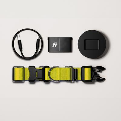 Show full view: Fi Series 3 Kit Dog GPS Tracking Collar, Yellow, X-Large: 20 to 30-in neck, 1-in wide slide 6 of 7