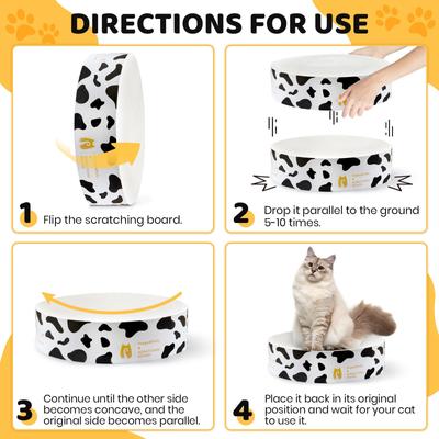 Show full view: Happy & Polly Round Cat Scratching Pad, White slide 8 of 10