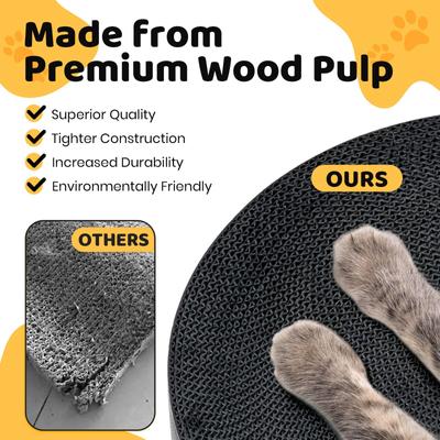 Show full view: Happy & Polly Double-Sided Round Cat Scratcher Bed Toy, Set of 2, Black/White slide 7 of 10