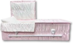 Titan Casket Standard Cloth Covered Wood Pet Casket, Pink, 3-ft 6-in