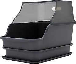 Mr. Catman Sifting Litter Box with Sifter Pan & Waste Storage Tray, Dark Grey, X-Large
