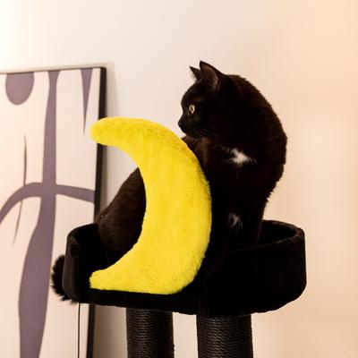 Show full view: Happy & Polly Nightfall 40-in Plush Cat Tree, Black slide 6 of 11