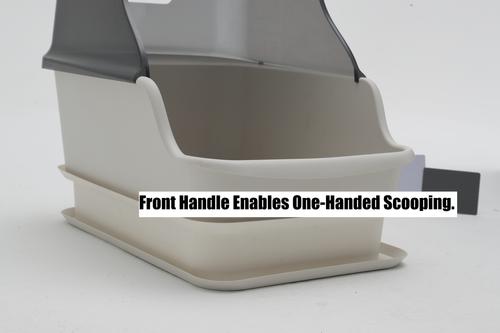 Show full view: Mr. Catman Sifting Litter Box with Sifter Pan & Waste Storage Tray, Dark Grey, X-Large slide 4 of 10