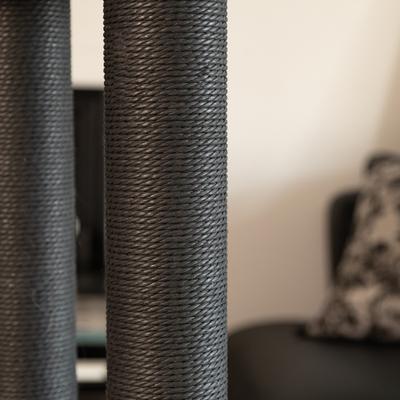 Show full view: Happy & Polly Nightfall 40-in Plush Cat Tree, Black slide 8 of 11