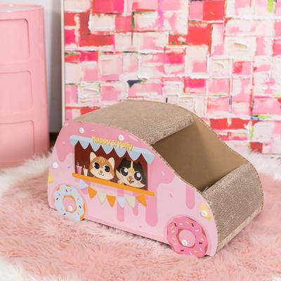 Show full view: Happy & Polly Corrugated Cardboard Donut Car Cat Scratcher Toy slide 5 of 9