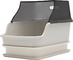 Mr. Catman Sifting Litter Box with Sifter Pan & Waste Storage Tray, White Grey, X-Large