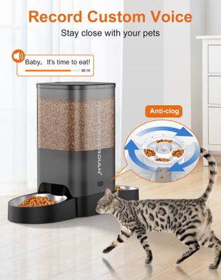 Show full view: HONEYGUARDIAN WiFi Smart Feed Automatic Cat Feeder, 5-liter, Black slide 5 of 6