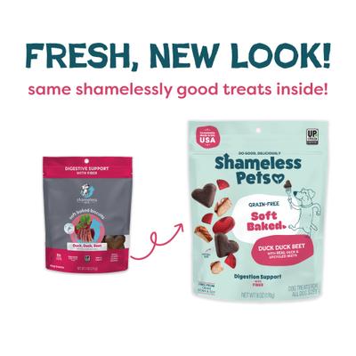 Show full view: Shameless Pets Duck & Beet Soft Baked Dog Treats, 6-oz bag slide 3 of 11