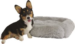 Dog Palace Deluxe Calming Dog Bed, Light Grey, Small