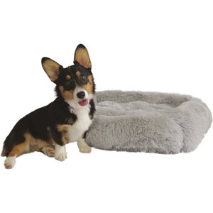 Dog Palace Deluxe Calming Dog Bed, Light Grey, Small