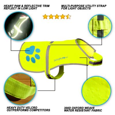 Show full view: SafetyPUP XD Urban Reflective Dog Vest, Yellow, X-Large slide 3 of 10