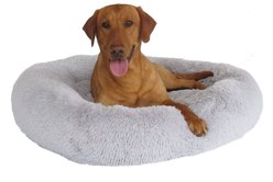 Dog Palace Deluxe Calming Dog Bed, Light Grey, Colossal