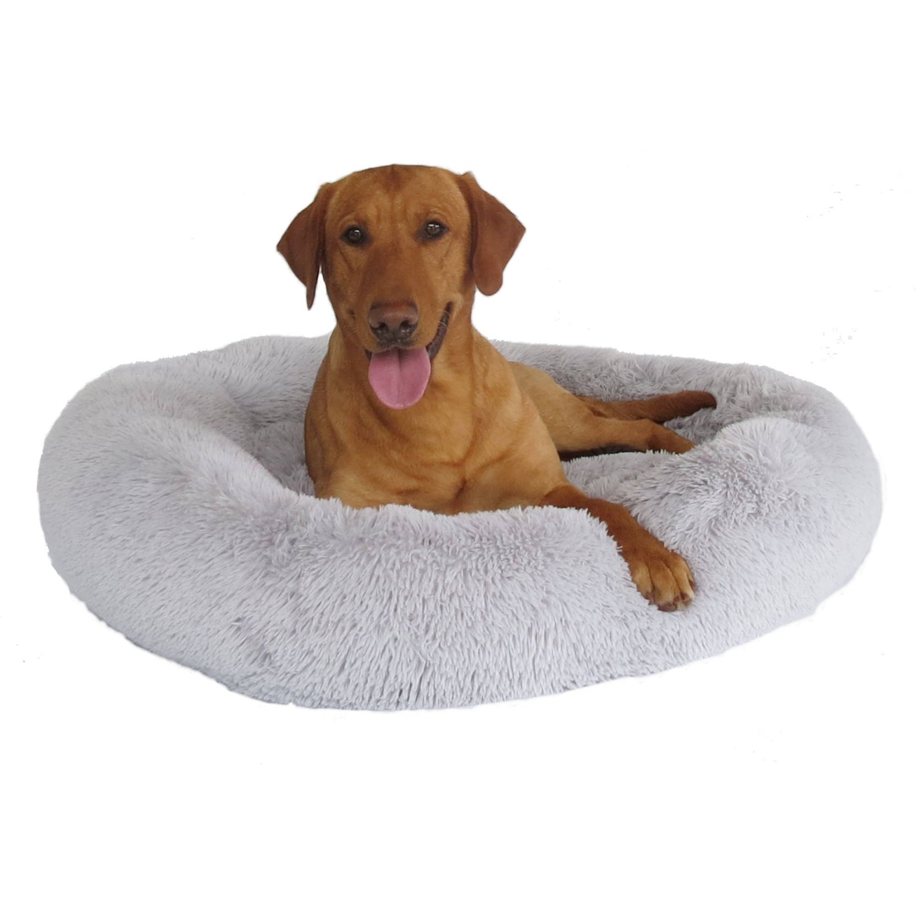 Dog Palace Deluxe Calming Dog Bed, Light Grey, Colossal