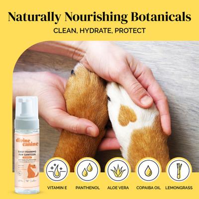 Show full view: Divine Canine Lick-Safe Daily Foaming Dog Paw Sanitizer, 1.7-oz bottle slide 4 of 9