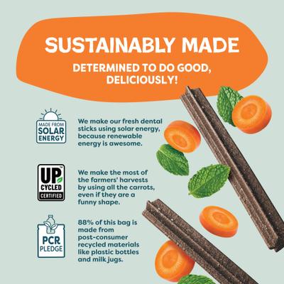 Show full view: Shameless Pets Dental Sticks Carrot & Mint Dog Treats, 8 count slide 8 of 11