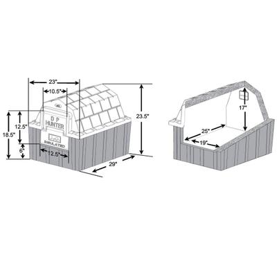 Show full view: Dog Palace Hunter Insulated Dog House with Calming Bed slide 3 of 5