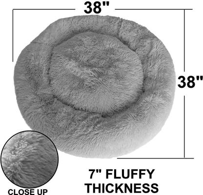 Show full view: Dog Palace Deluxe Calming Dog Bed, Light Grey, Colossal slide 2 of 7